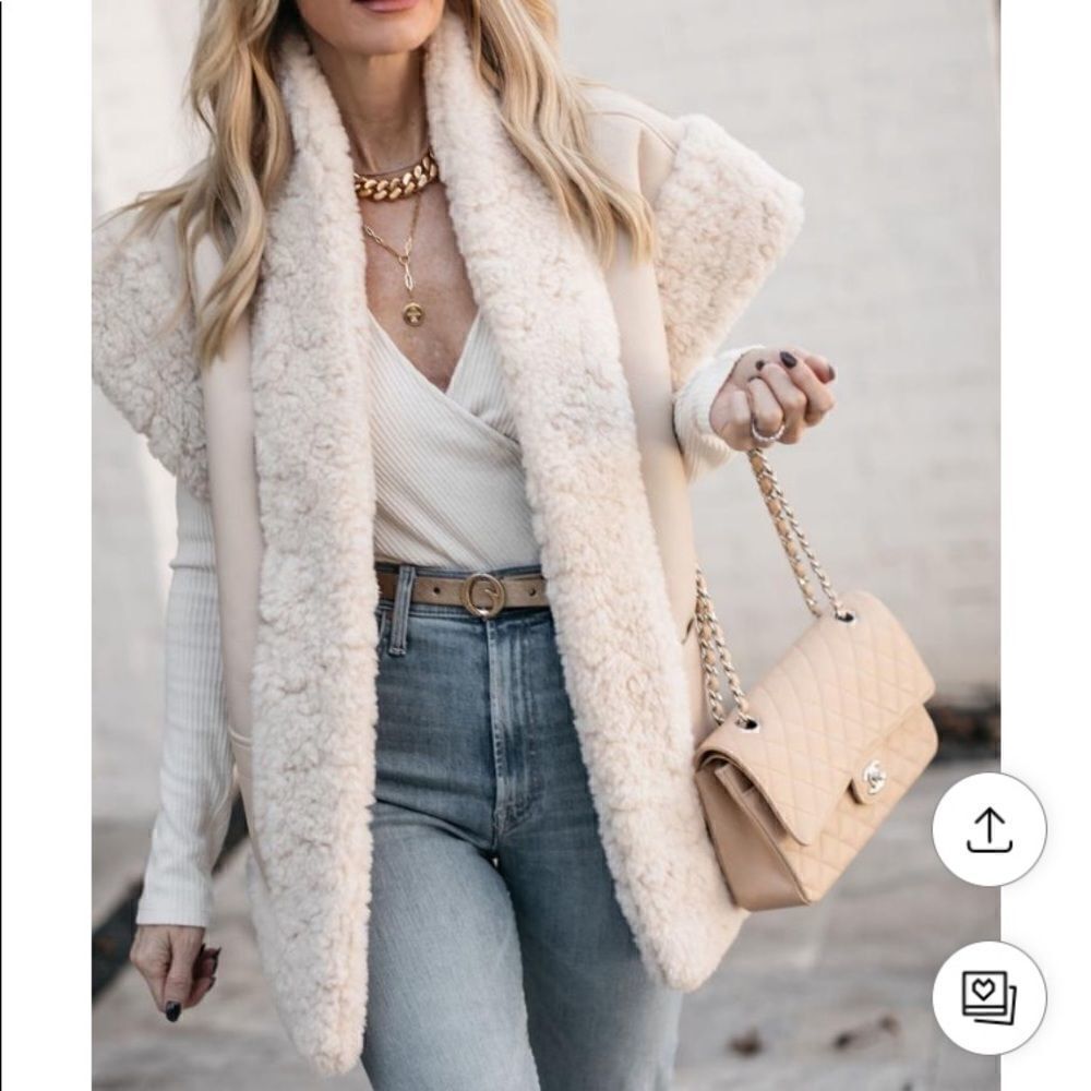 Vintage Faux Fur Lined Vest
